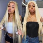 straight blonde lace front wig
