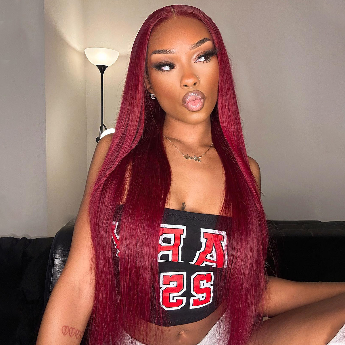 99J straight lace front wig