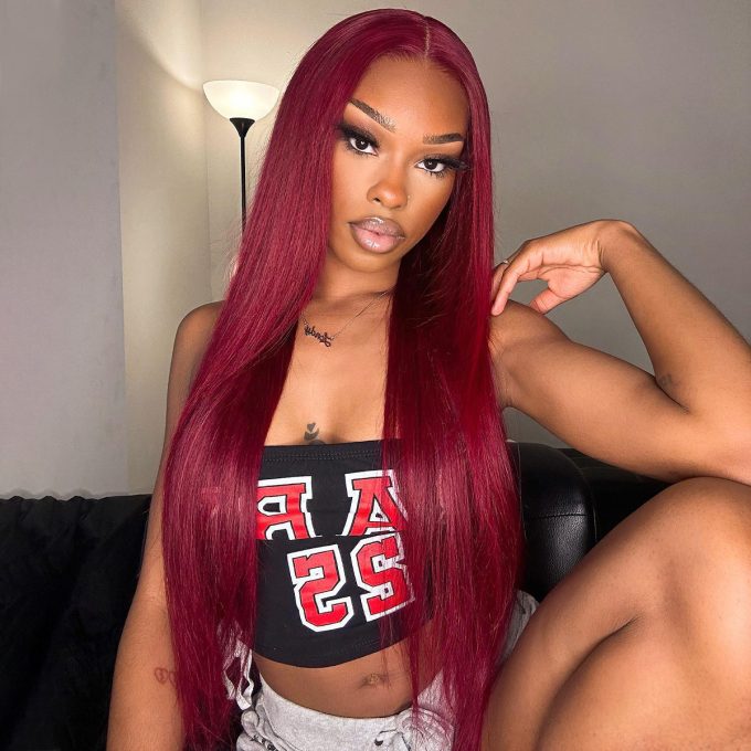 99J straight lace front wig
