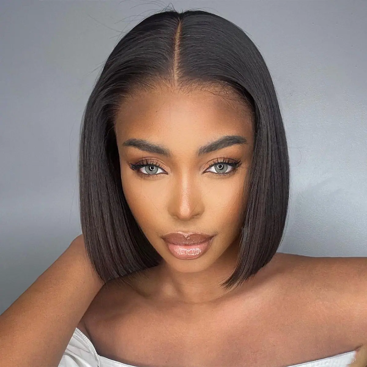 5×5 13×4 Undetectable Invisible Lace Wig HD Glueless Straight Bob Wig