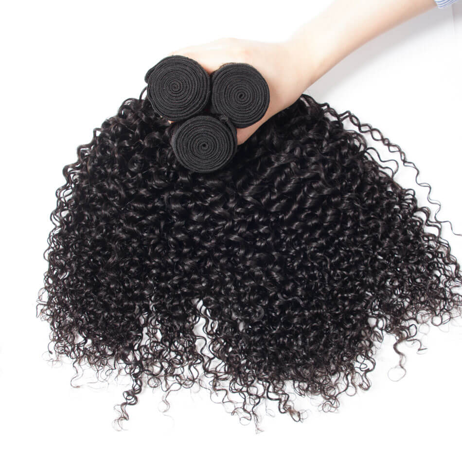 4 Bundles Curly With Closure