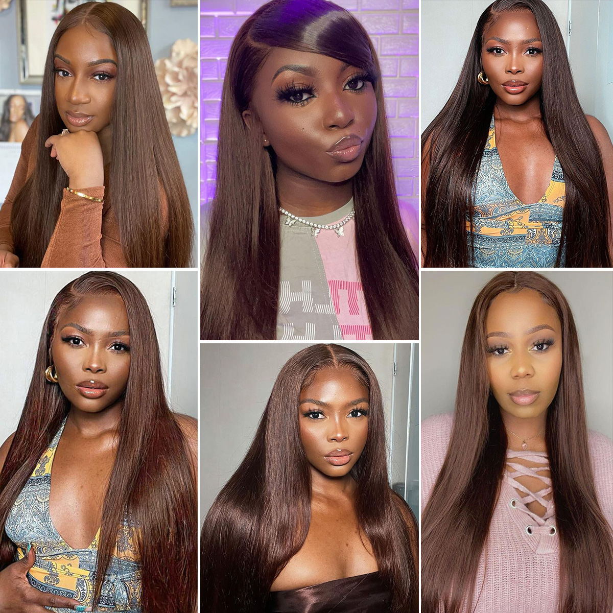 Straight Brown Lace Wig
