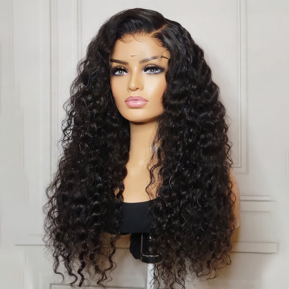 4×4 5×5 HD Lace Closure Wig Deep Wave Virgin Human Hair Wig