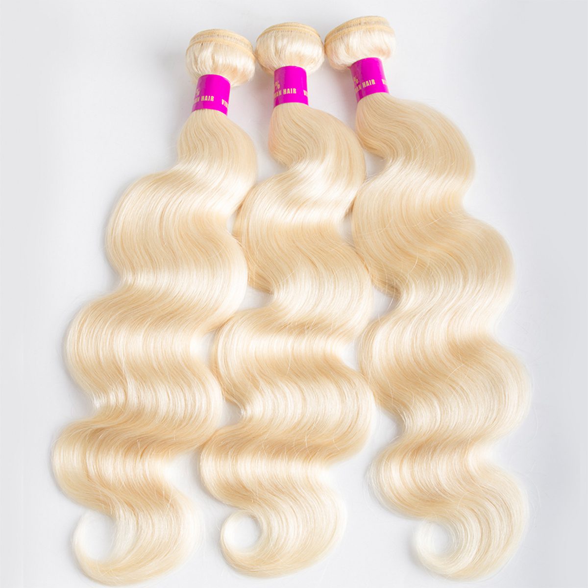 613 Blonde Body Wave 3 Bundles Brazilian Virgin Hair Extensions