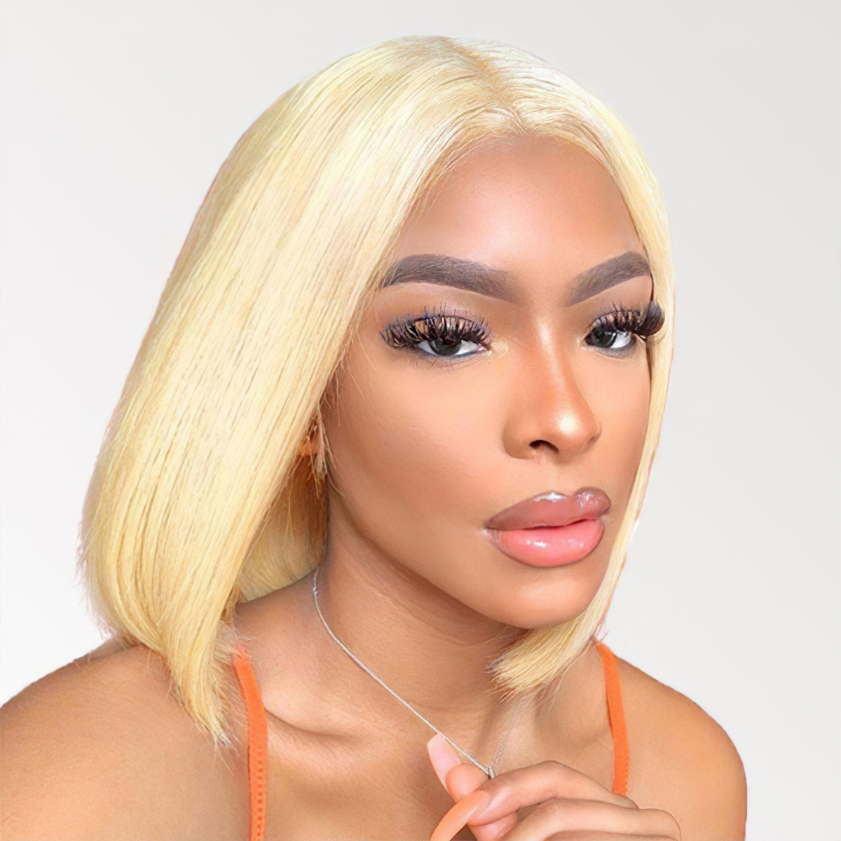 Sleek 613 Straight Blonde Undetectable Lace Bob Wigs | 180% Density