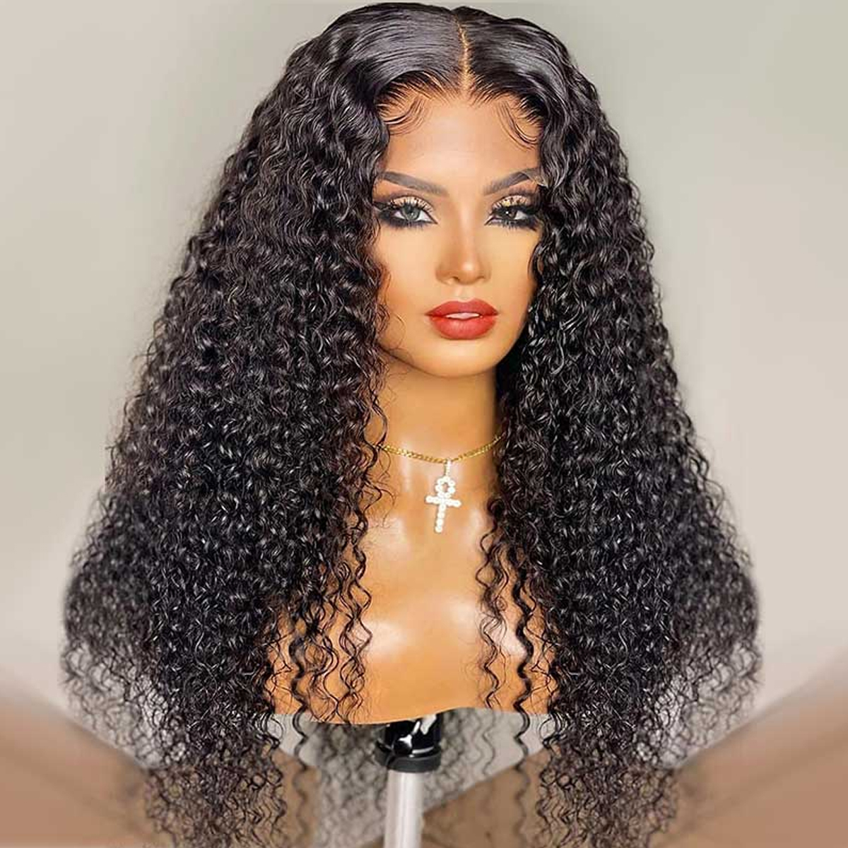 Curly Human Hair Wig 4×4 5×5 HD Lace Closure Wig