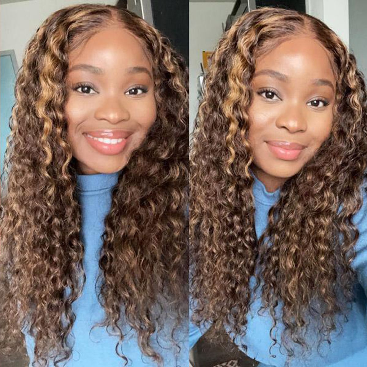 Highlight-deep-wave-lace-wig