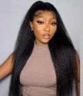 Kinky Straight 360 Lace Frontal Wig