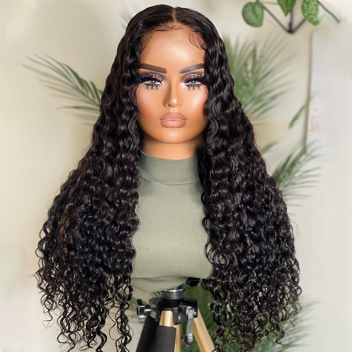 Sleek Deep Wave HD Lace Full Frontal Wig Pre Bleached Knots 13×4 Human Hair Wigs
