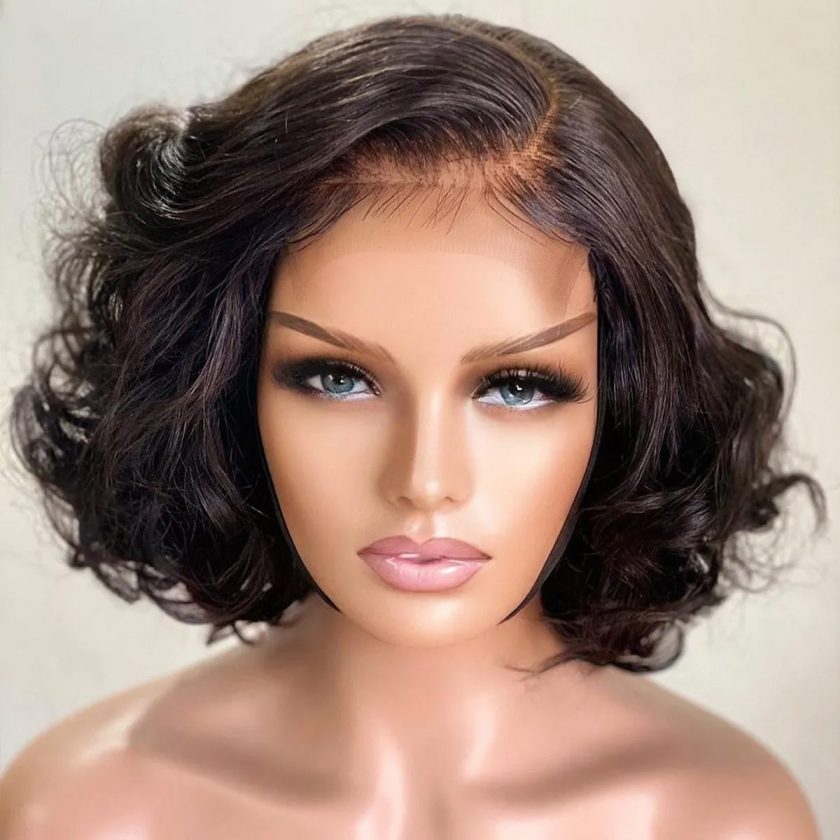 Deep Curly Wear Go Pre Cut Lace Wig Upgrade 6x5 Glueeless Hd Lace Wig Short Cut Bob Wig 4978