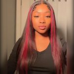 Burgundy Highlight HD Lace Frontal Wig Straight