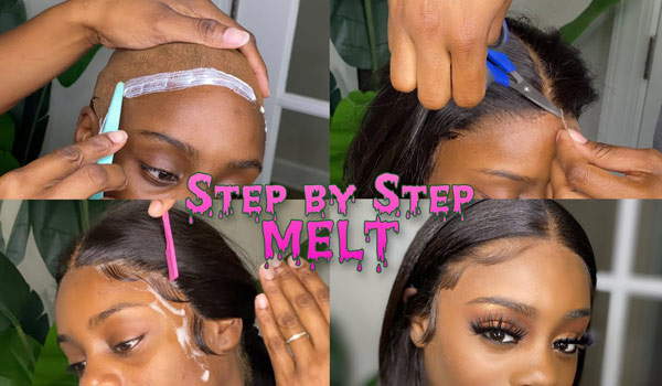 the steps of wearing the wig