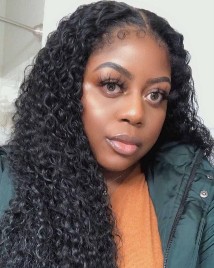 This hair is really soft and curly. It's perfect for braiding or wash and go, I love it. The hairline is so cute and definitely worth the money. I've been using it for a few weeks now and there's no fallout. I cut it to give it a more natural look, but when you first get it, the length is true.