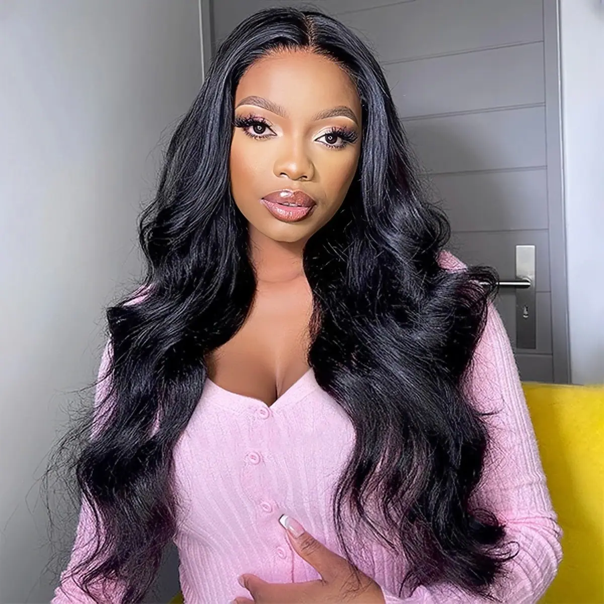 Pre-bleached Knots 13×6 Deep Side Part HD Lace Frontal Wig Body Wave Human Hair Wigs