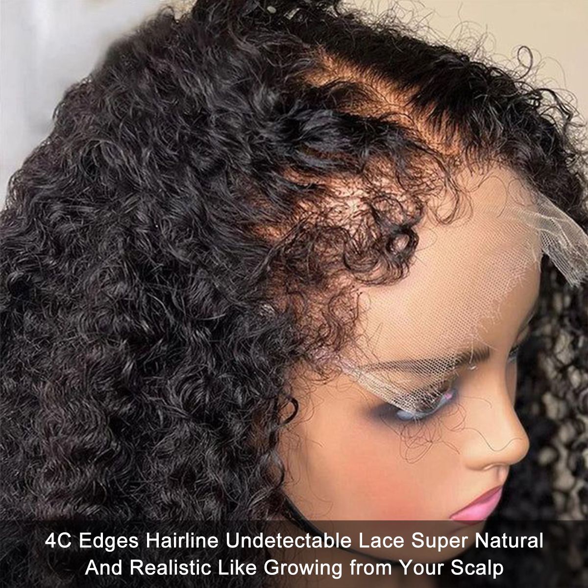 4C Edges Hairline Deep Wave Glueless Wig