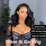 Wear Go Wig Pre Cut Lace Barrel Curls Glueless 5x6 HD Lace Shoulder Length Wig