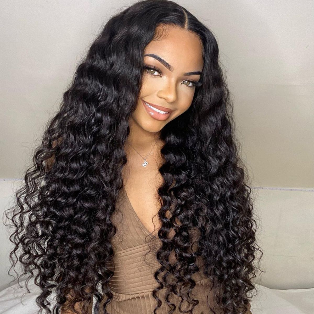 Preplucked Wear And Go Pre Cut Lace Wigs 100% Glueless HD Loose Deep Wave Wig