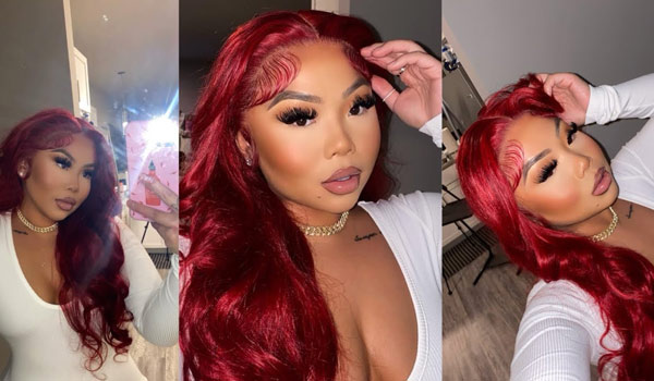 red human hair wig