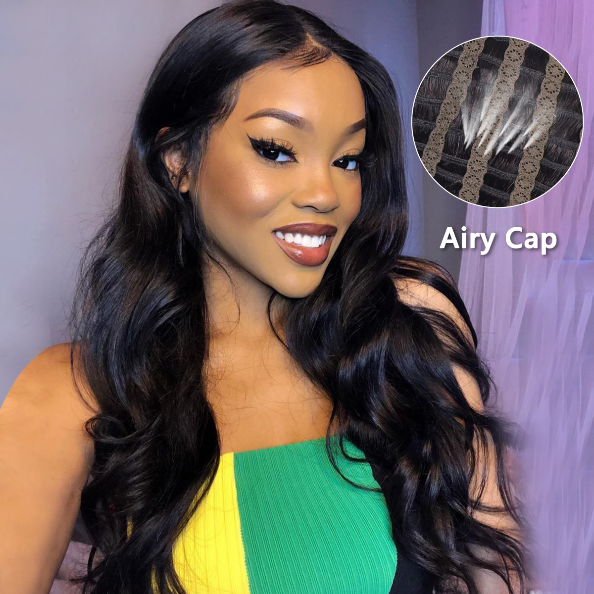 Breathable Airy Cap Wear Go Glueless Body Wave Wig Pre Bleached Knots Super Easy Install 7×5 Pre Cut Lace Wig