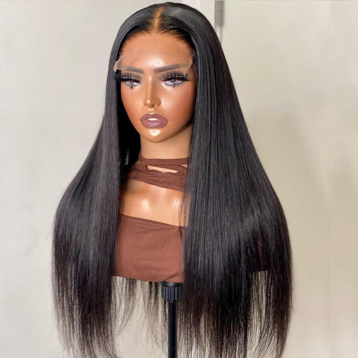 straight airy cap wig