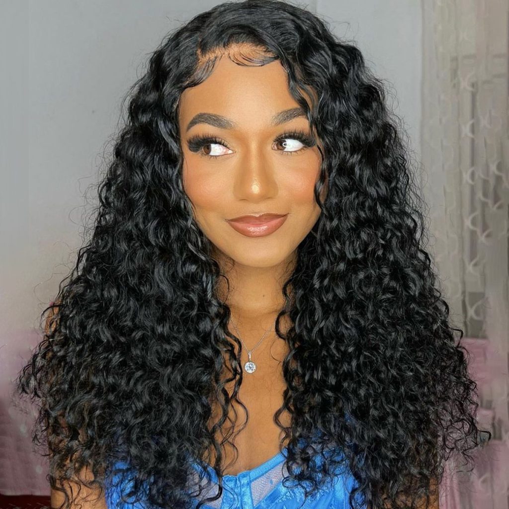 water wave wear and go pre cut lace wig 8