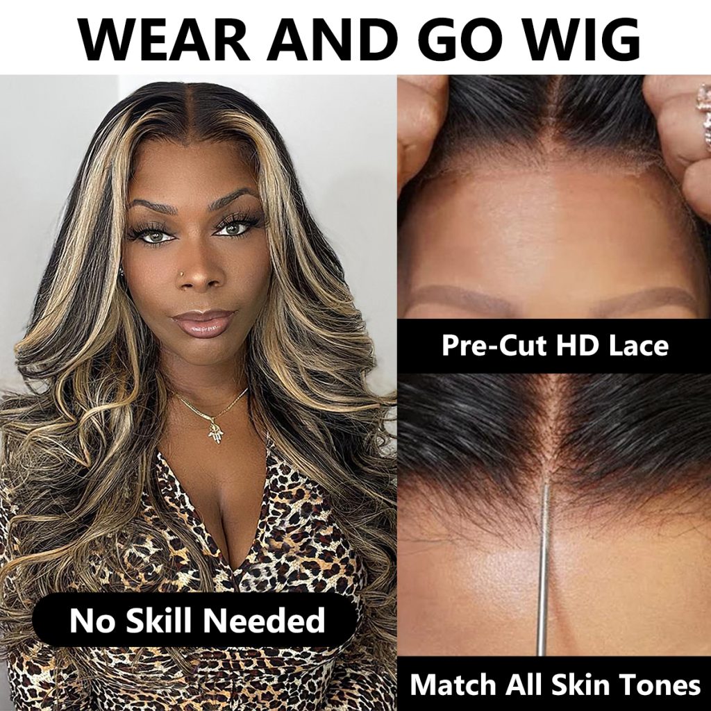 wear go pre cut balayage highlight wig 17