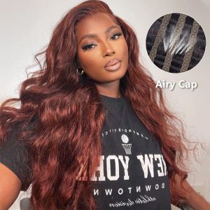 Breathable Airy Cap Wear Go Glueless Body Wave & Straight Wig 13×5 6×5 Pre Cut Lace Wig #33 Color