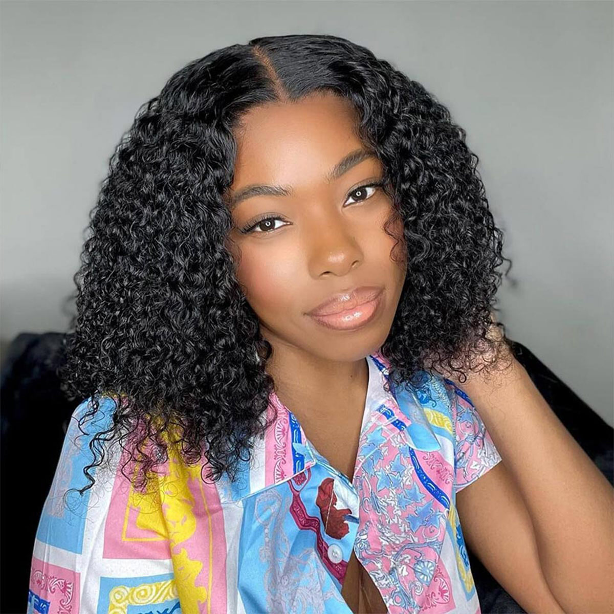 Airy Cap Wear Go Glueless Wig Prebleached Knots Curly And Water Wave Bob Wig Upgraded 6×5 HD Lace Wig