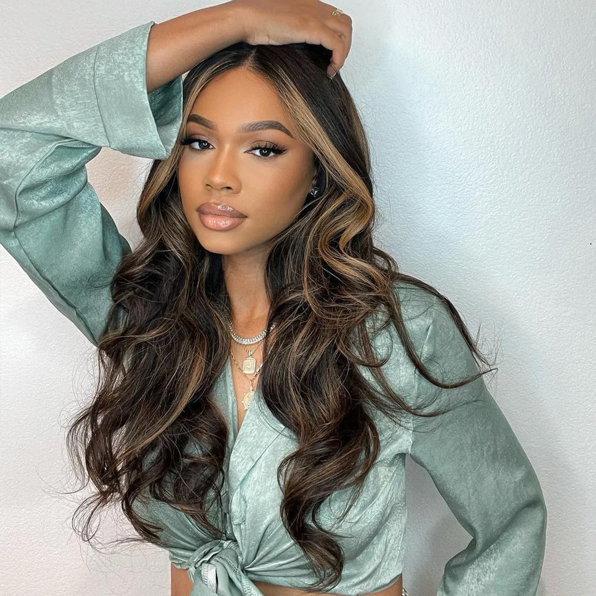 Highlight Color Loose body Wave Wig