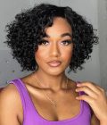 pixie cut curly pre bleached knot glueless wig